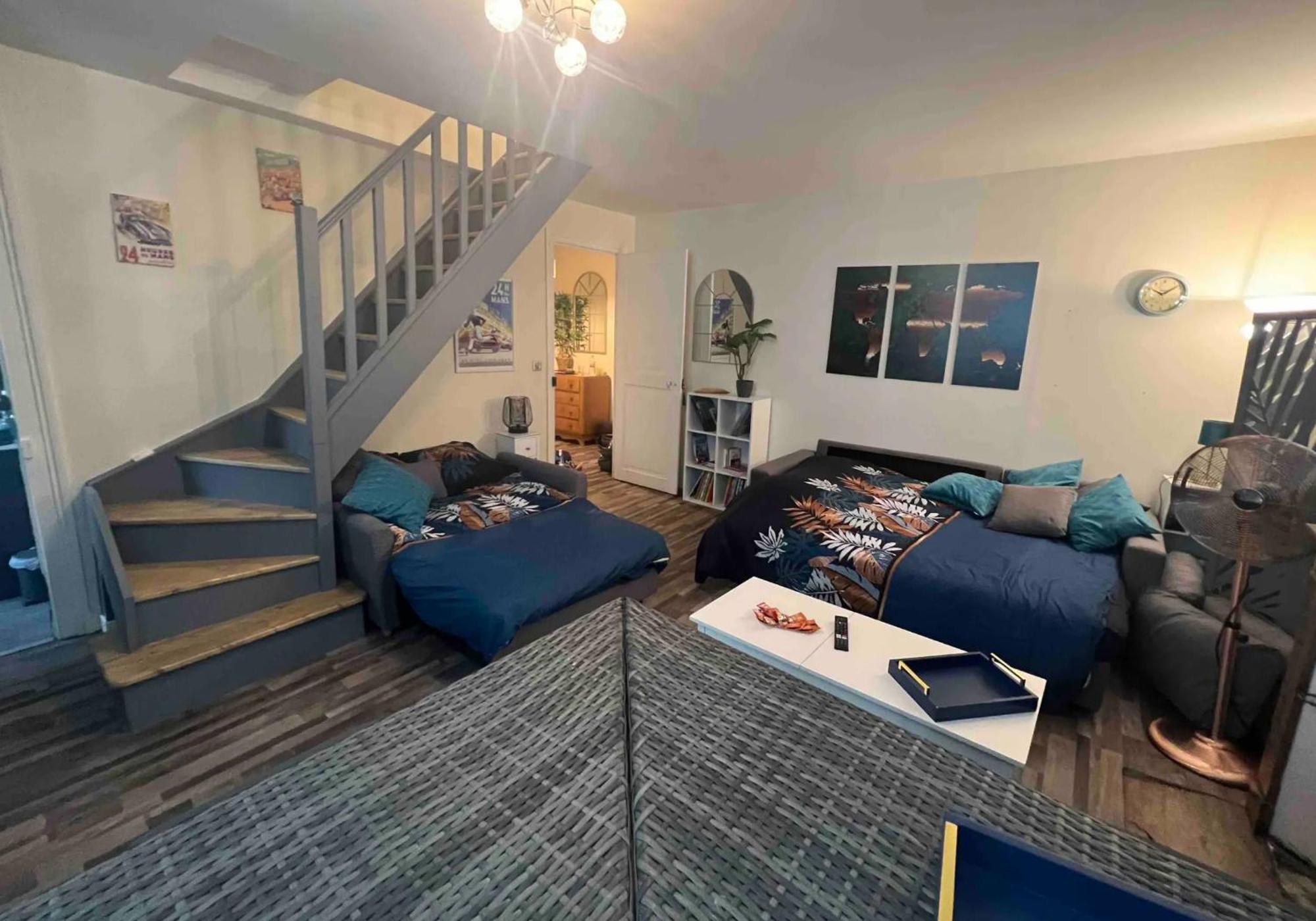 Duplex Au 2Eme Et De Notre Maison -Acces Au Jardin-Smart Tv-Streaming-Wifi Le Mans Exteriör bild